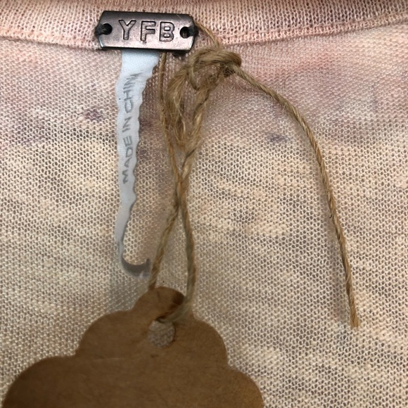 Young Fabulous & Broke tie dye linen shirt M NEW never worn - Picture 6 of 9